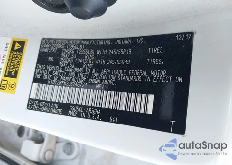 2018 Toyota Highlander Limited from USA, damaged, VIN 5TDYZRFH2JS246721